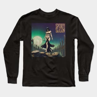 Halloween Spooky Season Mad Hattie Pulp Cover Long Sleeve T-Shirt